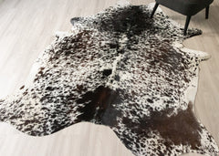 (Rare) Salt Pepper Tri-Color Cowhide Rug (Size: 230 X 190 CM) CHR2438