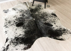 Salt Pepper Black & White Cowhide Rug (Size: 220 X 190 CM) CHR2444