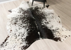 Salt Pepper Black & White Cowhide Rug (Size: 230 X 190 CM) CHR2452