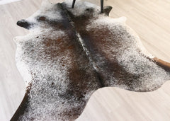 Salt Pepper Tri-Color Cowhide Rug (Size: 230 X 200 CM) CHR2146