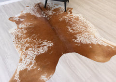 Salt Pepper Brown & White Cowhide Rug (Size: 220 X 180 CM) CHR 2104