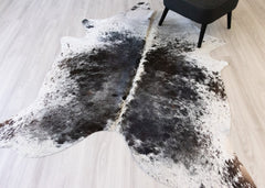 Salt Pepper Black & White Cowhide Rug (Size: 220 X 170 CM) CHR2105