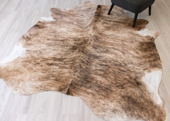 Light Brindle Cowhide Rug (Size: 220 X 200 CM) CHR2066