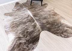 (Rare) Grey Brindle Cowhide Rug (Size: 270 X 230 CM) CHR2073