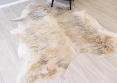 (Rare) Light Brindle Cowhide Rug (Size: 230 X 200 CM) CHR2077