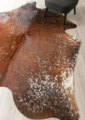 (Rare) Salt Pepper Tri-Color Cowhide Rug (Size: 260 X 220 CM) CHR2651