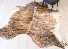 Light Brindle Cowhide Rug (Size: 250 X 220 CM) CHR2084