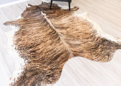 Light Brindle Cowhide Rug (Size: 250 X 220 CM) CHR2084