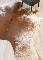 Salt Pepper Brown & White Cowhide Rug (Size: 250 X 210 CM) CHR2137