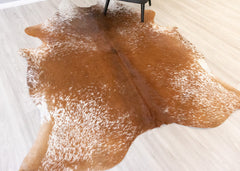 Salt Pepper Brown & White Cowhide Rug (Size: 260 X 200 CM) CHR2139