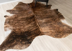 Dark Brindle Cowhide Rug (Size: 250 X 210 CM) CHR2504