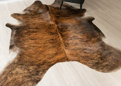 Dark Brindle Cowhide Rug (Size: 240 X 220 CM) CHR2511