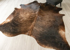 Dark Brindle Cowhide Rug (Size: 250 X 220 CM) CHR2517