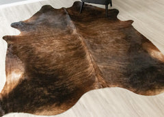 Dark Brindle Cowhide Rug (Size: 250 X 220 CM) CHR2517