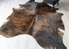 Dark Brindle Cowhide Rug (Size: 240 X 190 CM) CHR2474