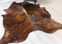 Dark Brindle Cowhide Rug (Size: 230 X 190 CM) CHR2478