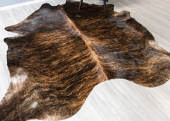 Dark Brindle Cowhide Rug (Size: 260 X 240 CM) CHR2485