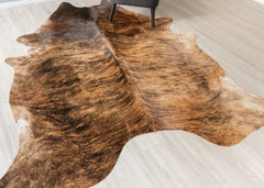 Dark Brindle Cowhide Rug (Size: 250 X 220 CM) CHR2486