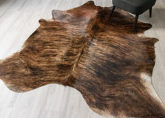 Dark Brindle Cowhide Rug (Size: 230 X 200 CM) CHR2490