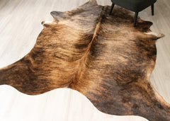 Dark Brindle Cowhide Rug (Size: 230 X 200 CM) CHR2498