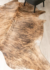 Light Brindle Cowhide Rug (Size: 250 X 230 CM) CHR2501