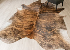 Dark Brindle Cowhide Rug (Size: 270 X 230 CM) CHR2502