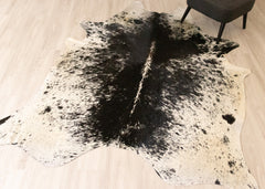 Salt Pepper Black & White Cowhide Rug (Size: 230 X 200 CM) CHR2238