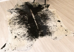 Salt Pepper Black & White Cowhide Rug (Size: 230 X 200 CM) CHR2238