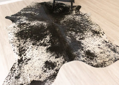 Salt Pepper Black & White Cowhide Rug (Size: 250 X 200 CM) CHR2251