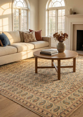 Persian rug in beige in living room