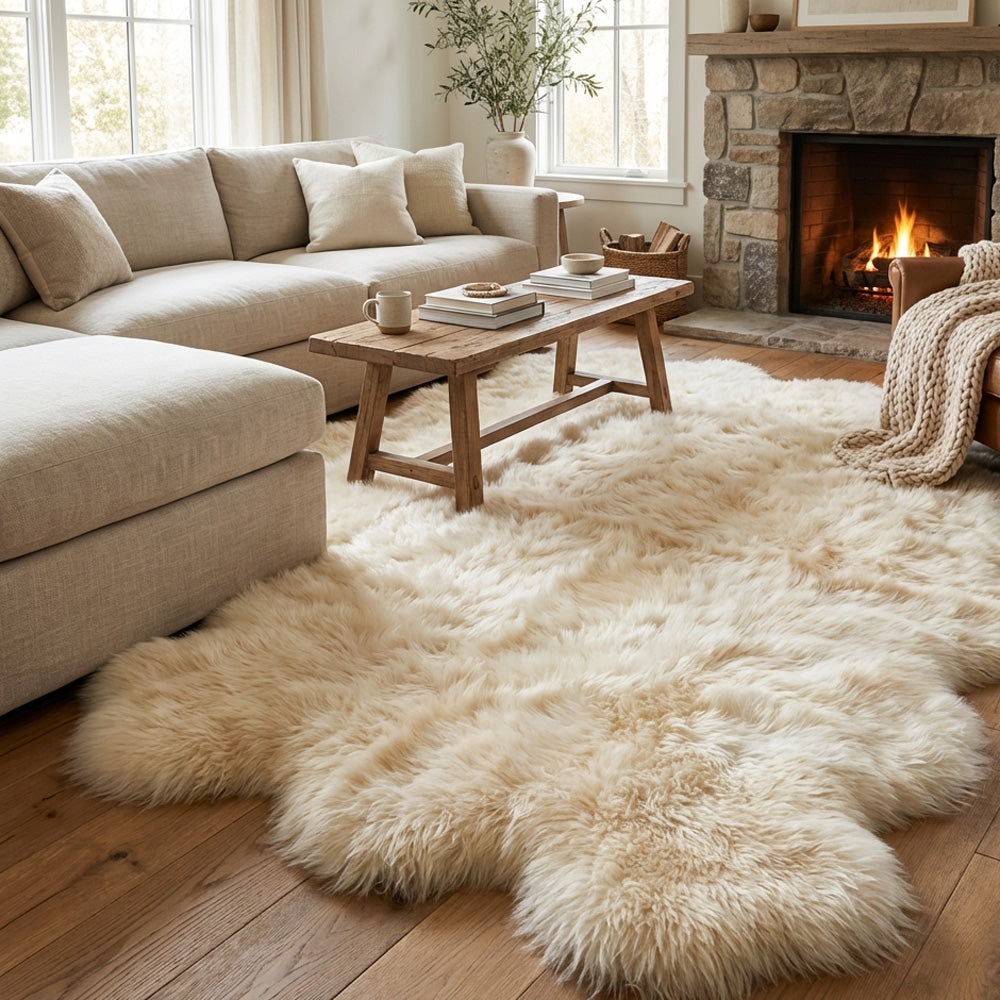 Sexto Sheepskin Rug NZ | Extra Large Natural Sheepskin – Rug House NZ