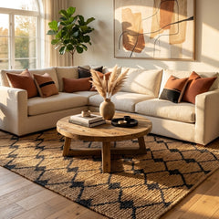 Diamond Braided Natural Handmade Jute Rug