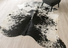 Salt Pepper Black & White Cowhide Rug (Size: 230 X 210 CM) CHR2619