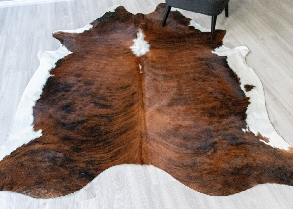 Brindle cow skin rug