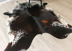 Salt Pepper Tri-Color Cowhide Rug (Size: 230 X 200 CM) CHR1827