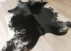 Salt Pepper Black & White Cowhide Rug (Size: 220 X 200 CM) CHR1823