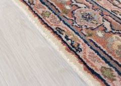 Oriental Agra Hand-Knotted Floral Wool Hallway Runner Rug – 90 x 160 cm