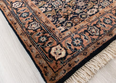 Oriental Agra Hand-Knotted Floral Wool Hallway Runner Rug – 95 x 170 cm