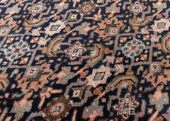 Oriental Agra Hand-Knotted Floral Wool Hallway Runner Rug – 95 x 170 cm