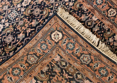Oriental Agra Hand-Knotted Floral Wool Hallway Runner Rug – 95 x 170 cm
