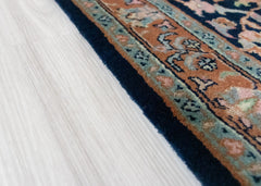 Oriental Agra Hand-Knotted Wool Hallway Runner Rug – 87 x 240 cm