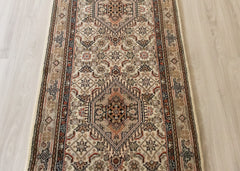 Oriental Agra Hand-Knotted Wool Mahi Hallway Runner Rug – 80 x 210 cm
