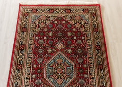 Oriental Agra Hand-Knotted Wool Mahi Hallway Runner Rug – 84 x 200 cm