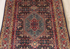 Oriental Agra Hand-Knotted Wool Floral Hallway Runner Rug – 94 x 160 CM