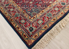 Oriental Agra Hand-Knotted Wool Floral Hallway Runner Rug – 94 x 160 CM