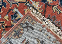 Authentic Wool Distressed Hand-Knotted Floral Rug – 160 x 230 cm