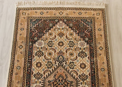 Oriental Agra Hand-Knotted Wool Hallway Indian Runner Rug - 80 x 210 CM