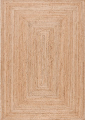 Rectangle Natural Plain Handmade Jute Rug