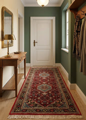 Oriental Agra Hand-Knotted Wool Mahi Hallway Runner Rug – 84 x 200 cm