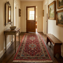 Oriental Agra Hand-Knotted Wool Mahi Hallway Runner Rug – 84 x 200 cm